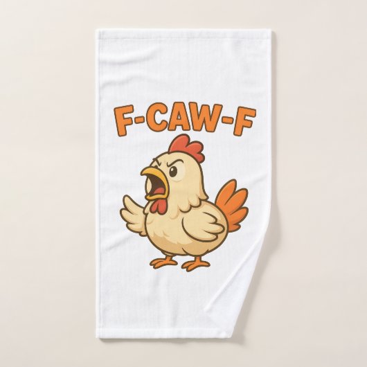 F-CAW-F Funny Chicken | Quote Rooster Meme T-shirt ハンドタオル (ハンドタオル)