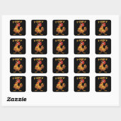 F-Caw-F Funny Chicken Quote Sarcastic Rooster スクエアシール (シート)