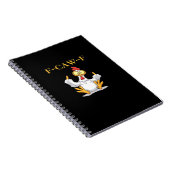 F-Caw-F Funny Chicken Retro Classic ノートブック (右側)