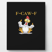 F-Caw-F Funny Chicken Retro Classic フォトプラーク (正面)