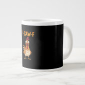 F-Caw-F Funny Chicken Saying Rooster Meme Sarcasti ジャンボコーヒーマグカップ (正面右)