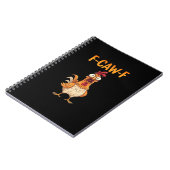 F-Caw-F Funny Chicken Saying Rooster Meme Sarcasti ノートブック (左側)