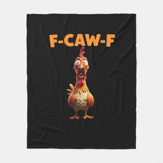 F-Caw-F Funny Chicken Saying Rooster Meme Sarcasti フリースブランケット (正面)
