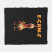 F-Caw-F Funny Chicken Saying Rooster Meme Sarcasti フリースブランケット (正面(横))