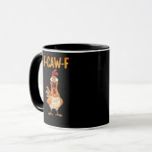 F-Caw-F Funny Chicken Saying Rooster Meme Sarcasti マグカップ (正面左)