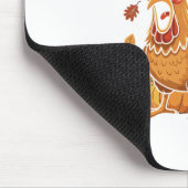 F-caw-f Funny Chicken Thanksgiving Humor Quote Roo マウスパッド (コーナー)