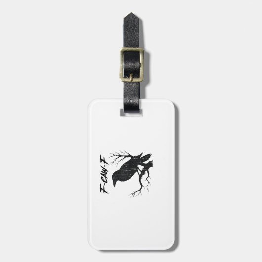 F-Caw-F Funny Crow ラゲッジタグ (正面縦)