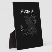 F-Caw-F Funny Crow Aesthetic Casual フォトプラーク (側面)