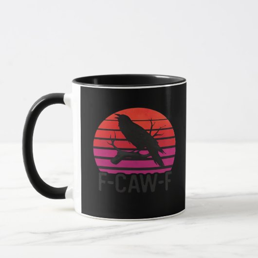 F-Caw-F Funny Crow Classic Minimal Clean マグカップ (左)