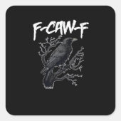 F-Caw-F Funny Crow Minimal Clean スクエアシール (正面)