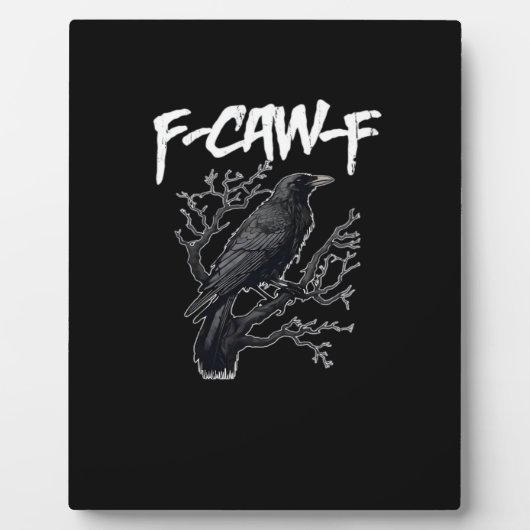 F-Caw-F Funny Crow Minimal Clean フォトプラーク (正面)