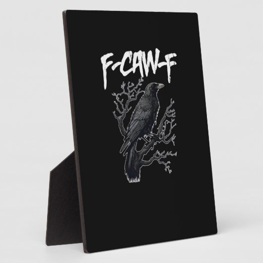 F-Caw-F Funny Crow Minimal Clean フォトプラーク (側面)