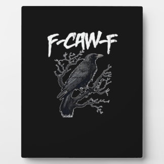 F-Caw-F Funny Crow Minimal Clean フォトプラーク