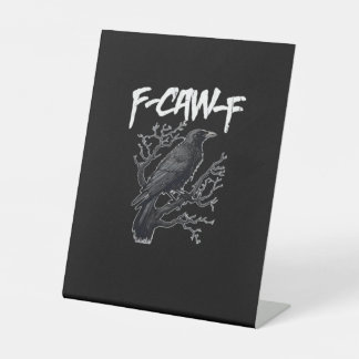 F-Caw-F Funny Crow Minimal Clean 台座サイン