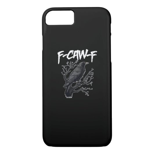 F-Caw-F Funny Crow Minimal Clean Case-Mate iPhoneケース (裏面)