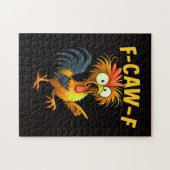 "F Caw F" Funny Crow Sarcastic Bird Humor Puzzle ジグソーパズル (横)