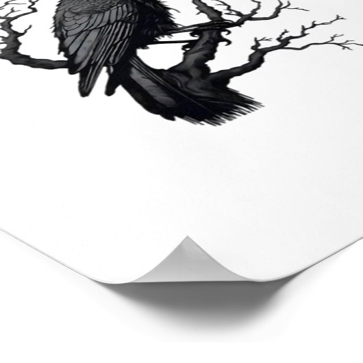 F Caw F Funny Crow Support Your Murder Graphic ポスター (角)