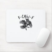 F Caw F Funny Crow Vintage Graphic マウスパッド (マウス)