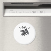 F Caw F Funny Crow Vintage Graphic マグネット (インサイチュ (食洗機))