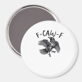 F Caw F Funny Crow Vintage Graphic マグネット (正面/裏面)