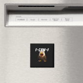 F-Caw-F Funny F-Caw-F Gear Retro Classic マグネット (インサイチュ (食洗機))
