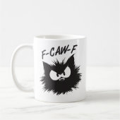 "F-CAW-F" Funny Grumpy Cat Mug コーヒーマグカップ (左)