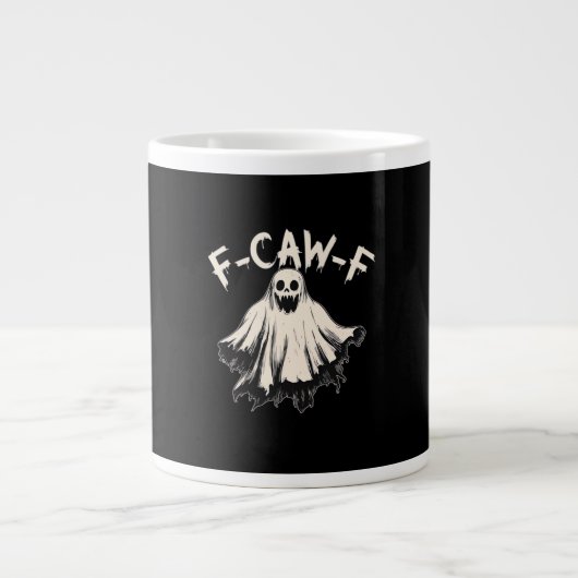 F-Caw-F Funny Humor Cool Unique ジャンボコーヒーマグカップ (正面)