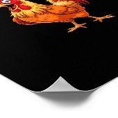 F-Caw-F Funny Humor Quote Rooster Meme Chicken Lov ポスター (角)