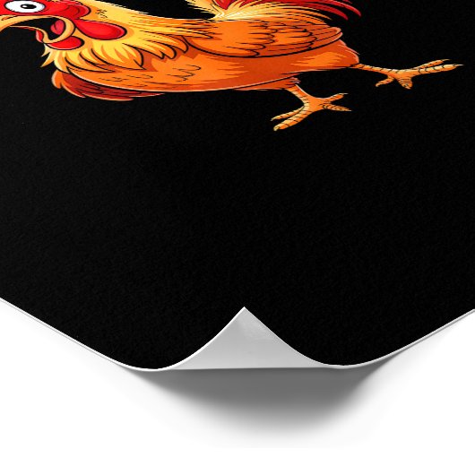 F Caw F Funny Quote Rooster Meme Lover Design ポスター (角)