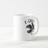 F-Caw-F Funny Raven Crow Spooky Season Creative Ca コーヒーマグカップ (正面右)