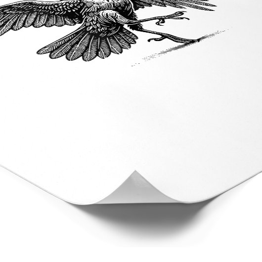 F-Caw-F Funny Raven Crow Spooky Season Creative Ca ポスター (角)