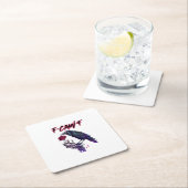 F-Caw-F Funny Raven Crow Spooky Season Halloween R スクエアペーパーコースター (インサイチュ)