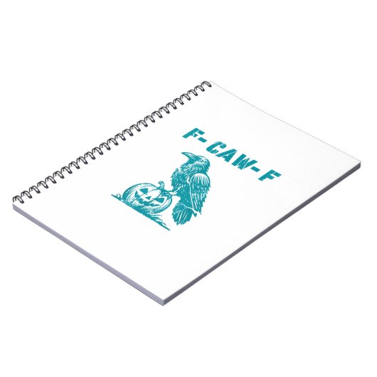 F-Caw-F Funny Raven Gothic Crow Retro Classic ノートブック (左側)