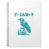 F-Caw-F Funny Raven Gothic Crow Retro Classic ノートブック (正面)