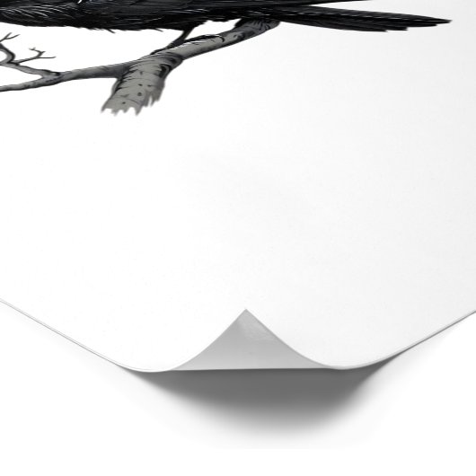 F-Caw-F Funny Raven Pun Gothic Crow Humor Aestheti ポスター (角)