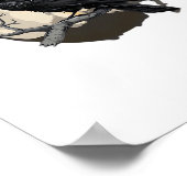 F-Caw-F Funny Raven Pun Gothic Crow Humor Retro Cl ポスター (角)