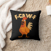 F-CAW-F! Funny Shocked Rooster Chicken クッション (ブランケット)