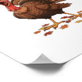 F-caw-f Funny Turkey Thanksgiving Humor Crow Meme ポスター (角)
