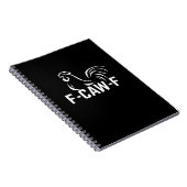F-Caw-F Funny Wordplay Quote Creative Casual ノートブック (右側)