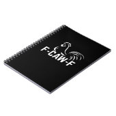 F-Caw-F Funny Wordplay Quote Creative Casual ノートブック (左側)