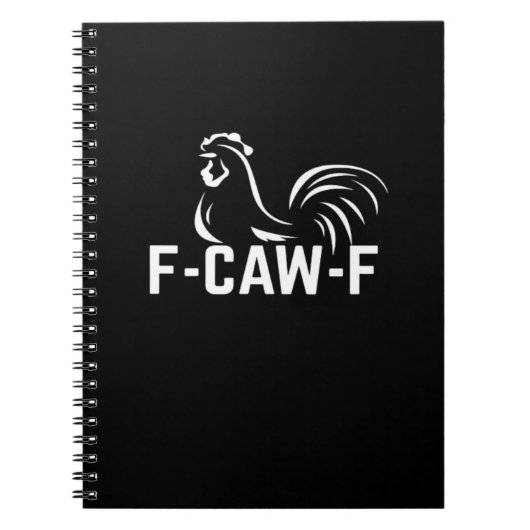 F-Caw-F Funny Wordplay Quote Creative Casual ノートブック (正面)