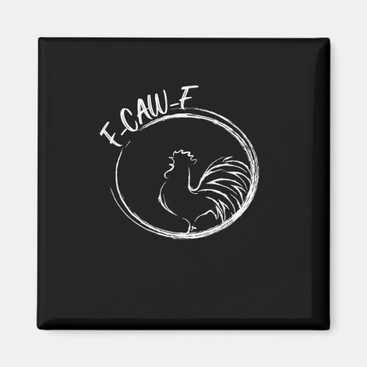 F-Caw-F Funny Wordplay Quote Retro Style マグネット (正面)