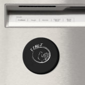 F-Caw-F Funny Wordplay Quote Retro Style マグネット (インサイチュ (食洗機))