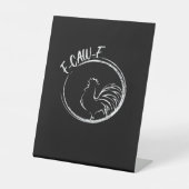 F-Caw-F Funny Wordplay Quote Retro Style 台座サイン (正面)