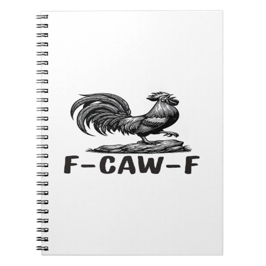F-Caw-F Funny Wordplay Quote Sticker ノートブック (正面)