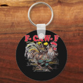 F-Caw-F Hei Hei Moana Rooster Classic Funny Graphi キーホルダー (正面)
