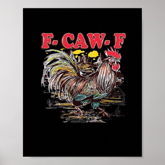 F-Caw-F Hei Hei Moana Rooster Classic Funny Graphi ポスター (正面)