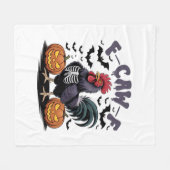 F Caw F Humor Crow Gothic Funny Style フリースブランケット (正面(横))