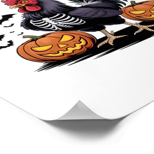 F Caw F Humor Crow Gothic Funny Style ポスター (角)