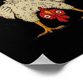 F-Caw-F Humor Gothic Crow Funny Aesthetic Style ポスター (角)